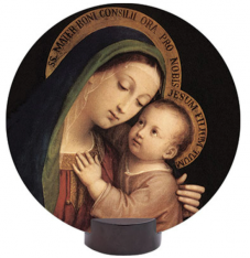 Our Lady of Good Counsel Round Desk Plaque